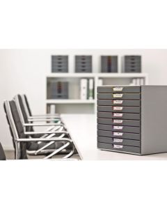 Pojemnik z szufladami, organizer na biurko z 10 szufladami na dokumenty DURABLE VARICOLOR