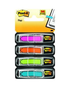 Zakładki indeksujące, samoprzylepne Post it 684-ARR4 PP, 12x43mm, strzałka, 4x24 kart, mi