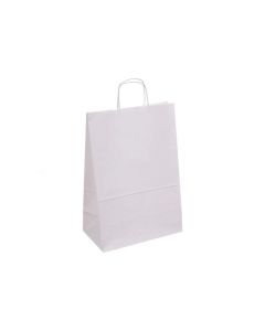 Torba papierowa ECOBAG 305x170x425mm biała 100g ekologiczna