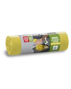 Worki do segregacji odpadów ANNA ZARADNA, metal, plastik, 120 l, 10 szt, żółte, żółty