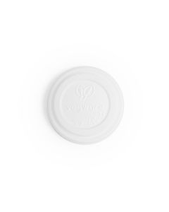 Pokrywka CPLA do kubka papierowego 100ml biała, op. 50 szt. 100% biodegradowalna VLID62-A1 (X)