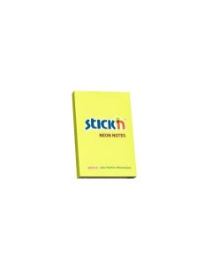 Karteczki samoprzylepne Stickn, 76x51mm żółty neon