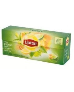 Herbata LIPTON GREEN TEA CITRUS 20 torebek zielona