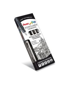 Cienkopis kreślarski Pentel POINTLINER, pisak do szkicowania, 0.3 czarny