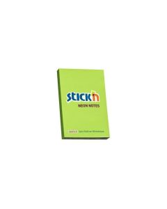 Karteczki samoprzylepne Stickn, 76X51mm Zielony neon