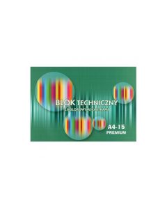 Blok techniczny kolorowy A4 15k PREMIUM KRESKA