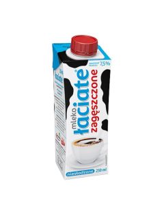 Mleko ŁACIATE UHT 7,5% zagęszczone niesłodzone 250 ml