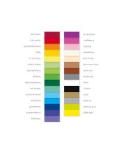 Karton A2 (40x60cm) 170g, 20 arkuszy, mix Kreska
