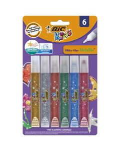 Klej brokatowy BIC Kids Glitter Metallic Blister 6szt, 893269 (X) SALE