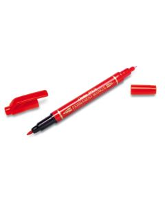 Foliopis dwustronny N75W/B czerwony PENTEL N75W-B