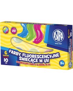 Farby fluorescencyjne Astra 6 kolorów - 10 ml, 301111006