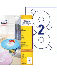 Etykiety na płyty CD L6043-25 Q117 25 ark. Avery Zweckform
