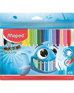 Flamastry COLORPEPS OCEAN 18 kolorów ETUI 845721 MAPED