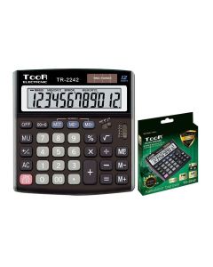 Kalkulator biurowy dwuliniowy TOOR 10-pozycyjny TR-310DB-W