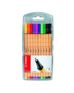 Cienkopisy STABILO point 88, zestaw etui 10 sztuk