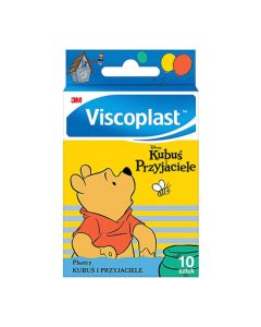 Zestaw plastrów VISCOPLAST, 10szt., KUBUŚ I PRZYJACIELE, MIX KOLOR
