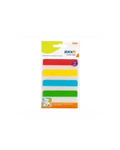 Przekładki indeksujące przeźroczyste 38x76mm 4 kolory STICKN 21609