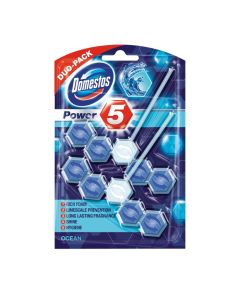 DOMESTOS Zawieszka do toalety POWER5 DUO OCEAN 5x2x55g 03211