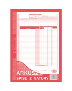 Spis z natury druk (PION) A4 341-1, druki akcydensowe