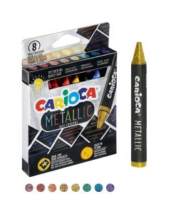 Kredki świecowe CARIOCA metaliczne 8 kolorów (43163) 170-2568