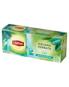 Herbata LIPTON GREEN TEA MINT 20 torebek zielona z nutą mięty