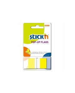 Zakładki indeksujące 45x25mm 50szt żółte podajnik STICKN 26022