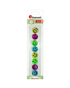 Magnesy do tablic 20mm/8 SMILEY 249640 TITANUM