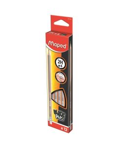 Ołówek drewniany z gumką Blackpeps 2H MAPED 851723