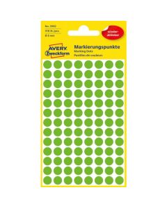 Kółka do zaznaczania zielone 3592 Q8 4 ark. Usuwalne, Avery Zweckform