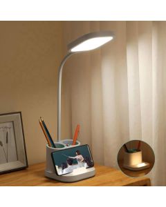 Lampka biurkowa, akumulator, led PLATINET 5W biała, przybornik na długopisy, ładowarka, PEN HOLDER PDL008
