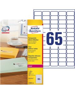 Etykiety adresowe L7551-25 38,1 x 21,2 25 ark. przezroczyste Avery Zweckform