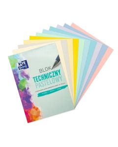 Blok techniczny OXFORD A4 10K 225G KOLOR PASTEL 400166068
