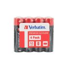 Baterie VERBATIM ALKALICZNE LR06 AA SHRINK 4szt. 49501