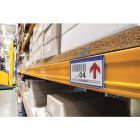 Oznakowanie regałów magazynowych, listwa magnetyczna, kieszeń 150x67 mm, 50 sztuk