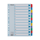 Przekładki kartonowe MYLAR A4 1-12 100162 białe ESSELTE